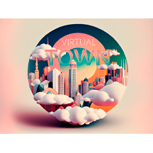 Virtual Town Metaverso logo
